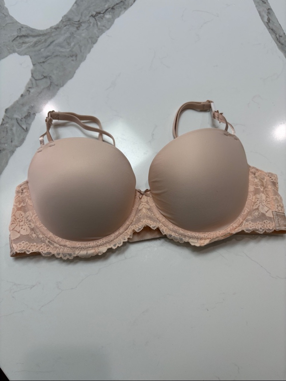PINK Victoria's Secret Blush Lace T-Shirt Bra